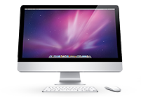 iMac screen illuminated